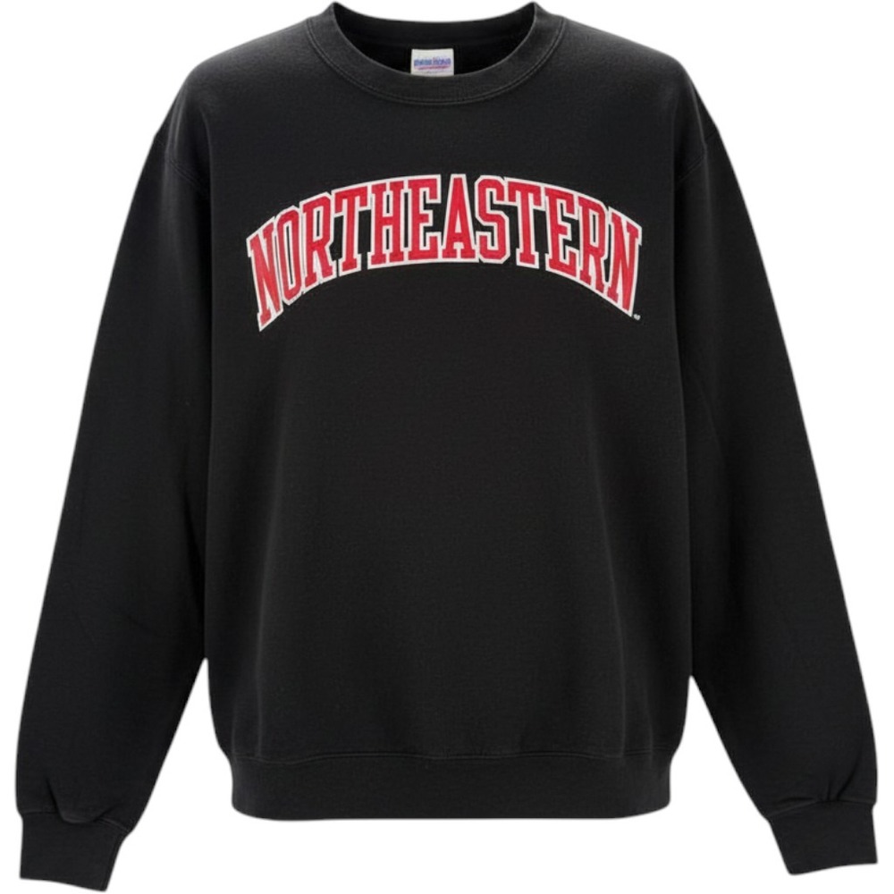 Fanatics Northeastern Huskies NCAA Crewneck Sweatshirt Mens Small Black NEW